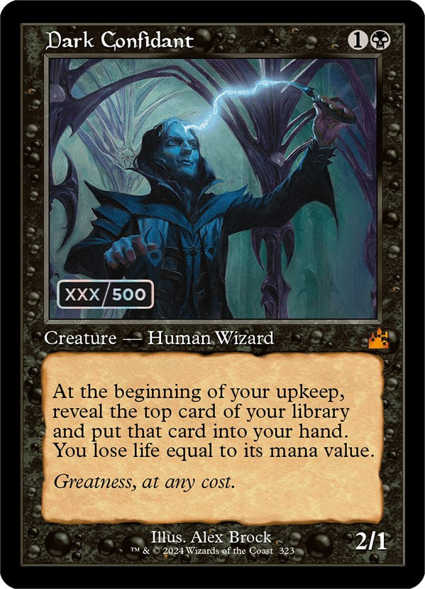 Dark Confidant (Retro) (Serialized) [Ravnica Remastered] | Gear Gaming Bentonville