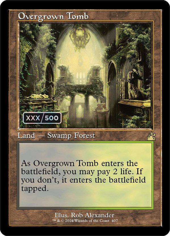 Overgrown Tomb (Retro) (Serialized) [Ravnica Remastered] | Gear Gaming Bentonville