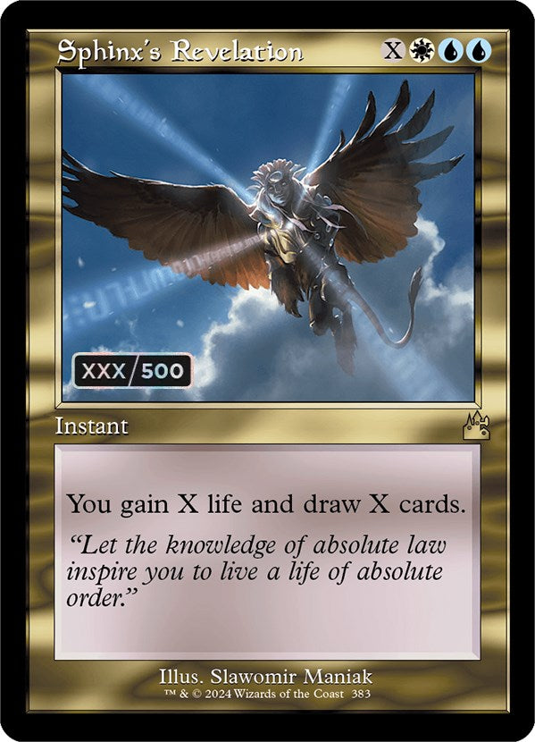 Sphinx's Revelation (Retro) (Serialized) [Ravnica Remastered] | Gear Gaming Bentonville