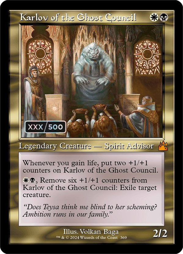 Karlov of the Ghost Council (Retro) (Serialized) [Ravnica Remastered] | Gear Gaming Bentonville