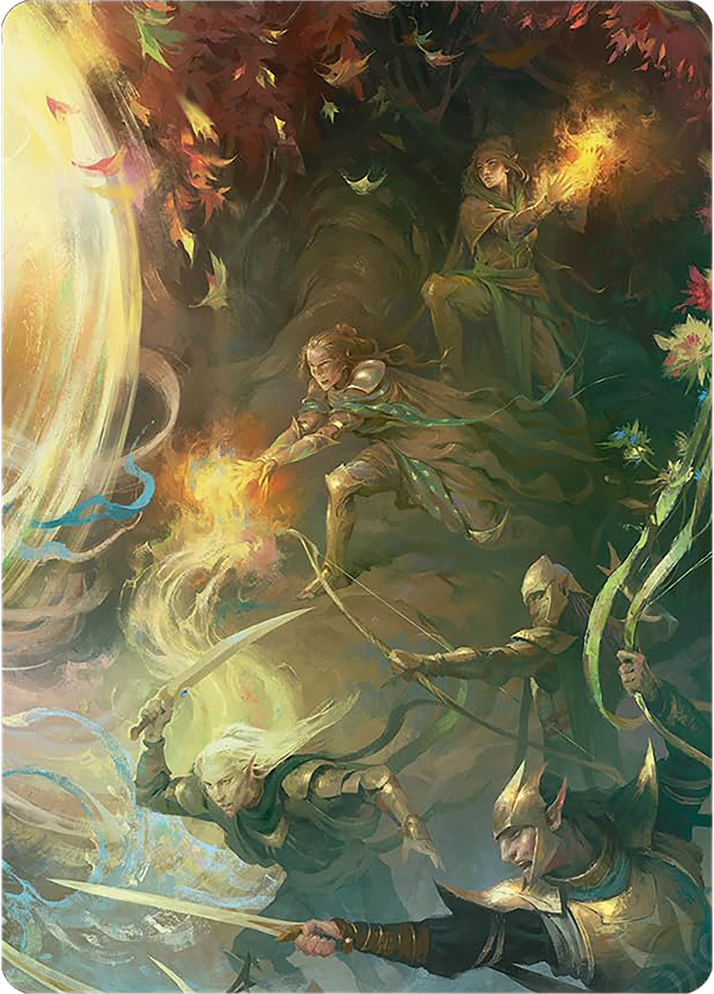 Rally the Galadhrim Art Card [The Lord of the Rings: Tales of Middle-earth Art Series] | Gear Gaming Bentonville