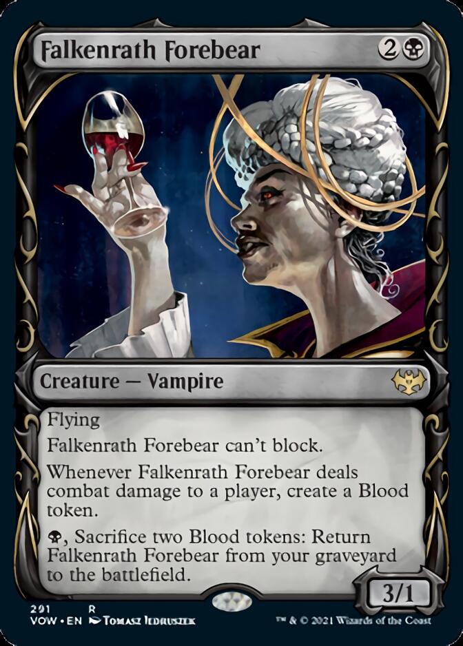 Falkenrath Forebear (Showcase Fang Frame) [Innistrad: Crimson Vow] | Gear Gaming Bentonville