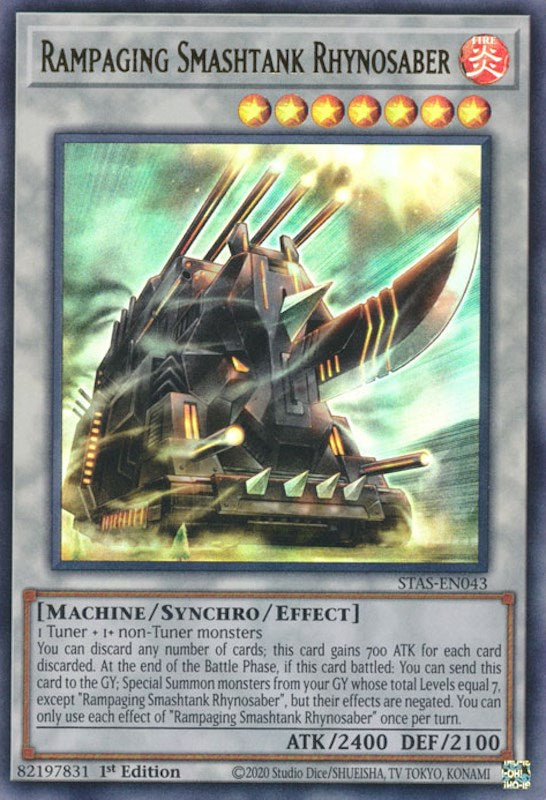 Rampaging Smashtank Rhynosaber [STAS-EN043] Ultra Rare | Gear Gaming Bentonville