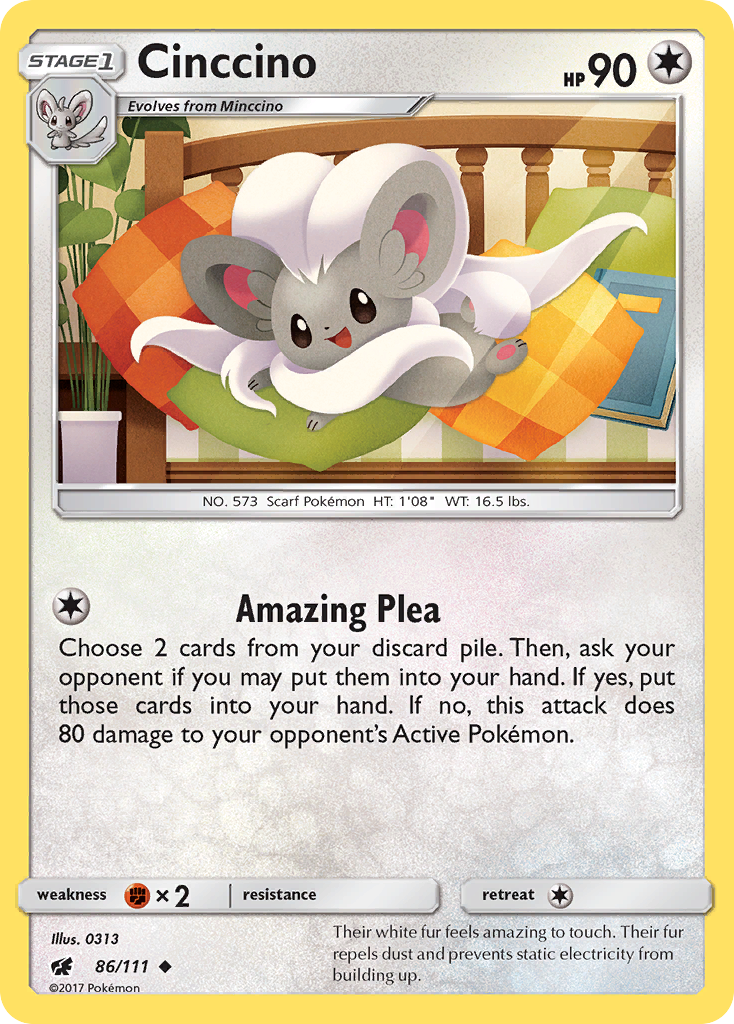 Cinccino (86/111) [Sun & Moon: Crimson Invasion] | Gear Gaming Bentonville