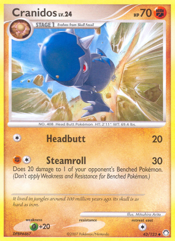 Cranidos (43/123) [Diamond & Pearl: Mysterious Treasures] | Gear Gaming Bentonville