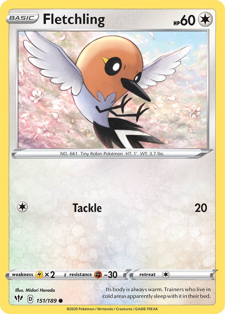 Fletchling (151/189) [Sword & Shield: Darkness Ablaze] | Gear Gaming Bentonville