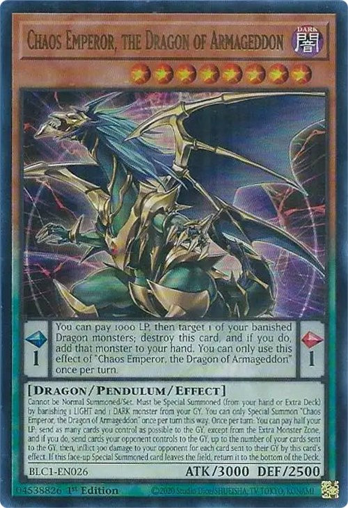 Chaos Emperor, the Dragon of Armageddon [BLC1-EN026] Ultra Rare | Gear Gaming Bentonville