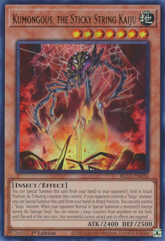 Kumongous, the Sticky String Kaiju [BLC1-EN034] Ultra Rare | Gear Gaming Bentonville