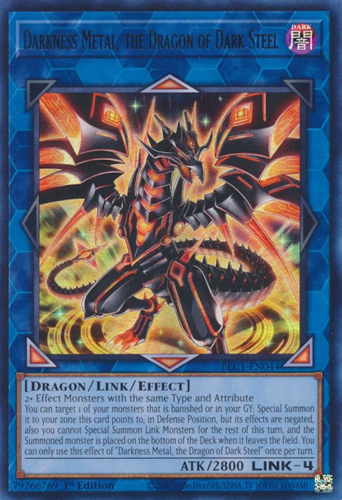 Darkness Metal, the Dragon of Dark Steel [BLC1-EN044] Ultra Rare | Gear Gaming Bentonville