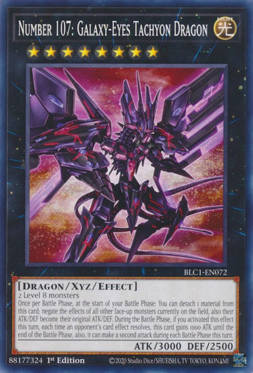 Number 107: Galaxy-Eyes Tachyon Dragon [BLC1-EN072] Common | Gear Gaming Bentonville