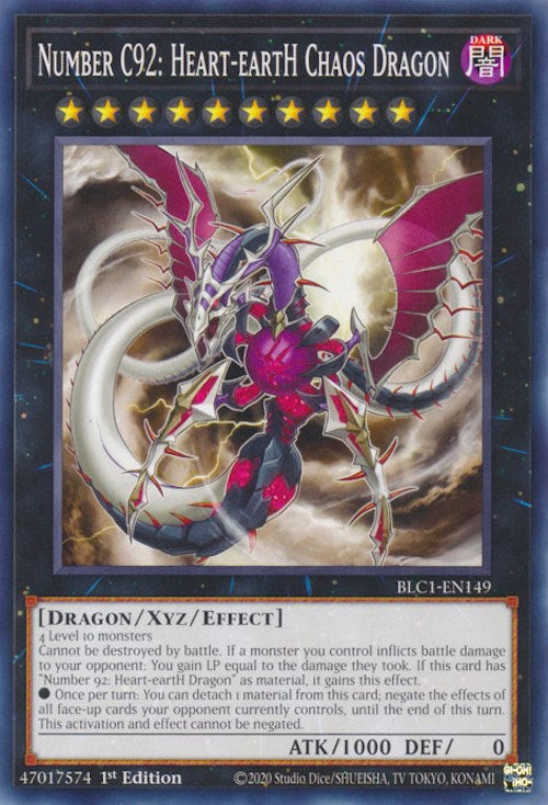 Number C92: Heart-eartH Chaos Dragon [BLC1-EN149] Common | Gear Gaming Bentonville