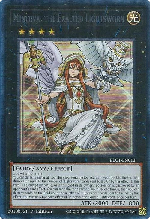 Minerva, the Exalted Lightsworn (Silver) [BLC1-EN013] Ultra Rare | Gear Gaming Bentonville