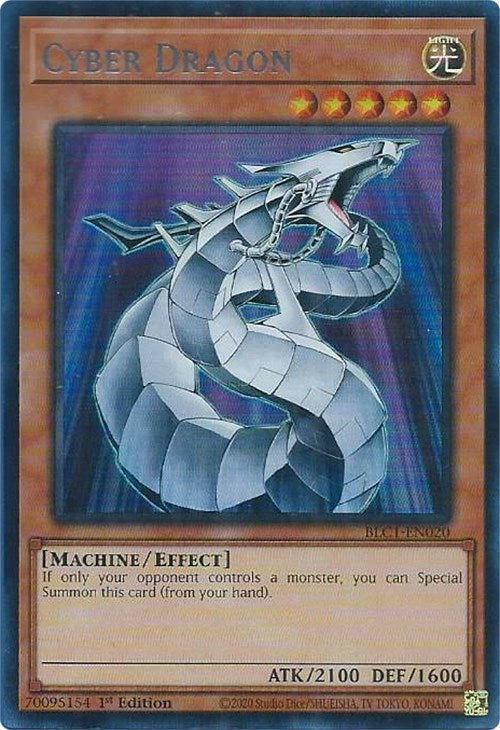 Cyber Dragon (Silver) [BLC1-EN020] Ultra Rare | Gear Gaming Bentonville