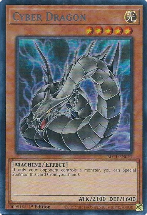 Cyber Dragon (Alternate Art) (Silver) [BLC1-EN021] Ultra Rare | Gear Gaming Bentonville