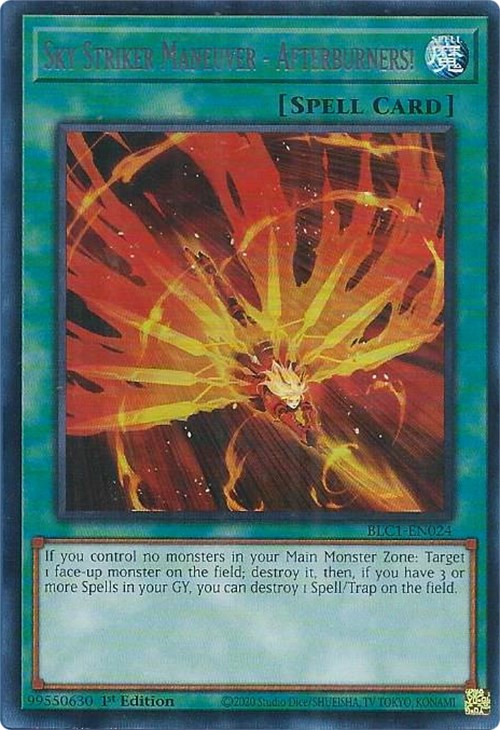 Sky Striker Maneuver - Afterburners! (Silver) [BLC1-EN024] Ultra Rare | Gear Gaming Bentonville