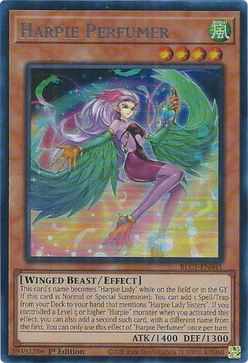 Harpie Perfumer (Silver) [BLC1-EN041] Ultra Rare | Gear Gaming Bentonville