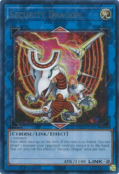 Security Dragon (Silver) [BLC1-EN043] Ultra Rare | Gear Gaming Bentonville