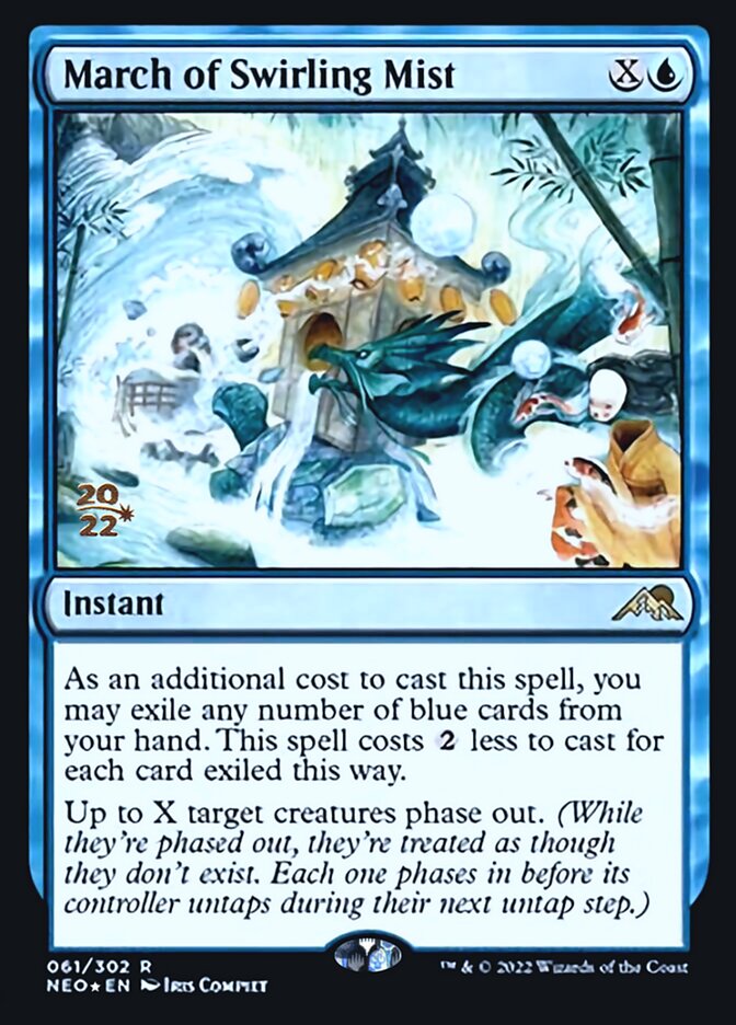 March of Swirling Mist [Kamigawa: Neon Dynasty Prerelease Promos] | Gear Gaming Bentonville