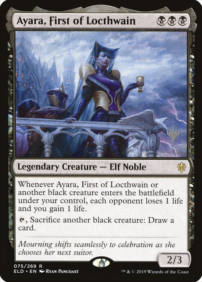 Ayara, First of Locthwain (Promo Pack) [Throne of Eldraine Promos] | Gear Gaming Bentonville