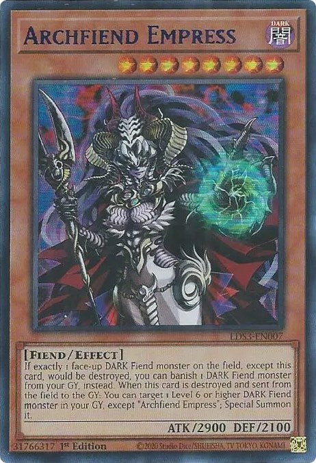 Archfiend Empress (Blue) [LDS3-EN007] Ultra Rare | Gear Gaming Bentonville