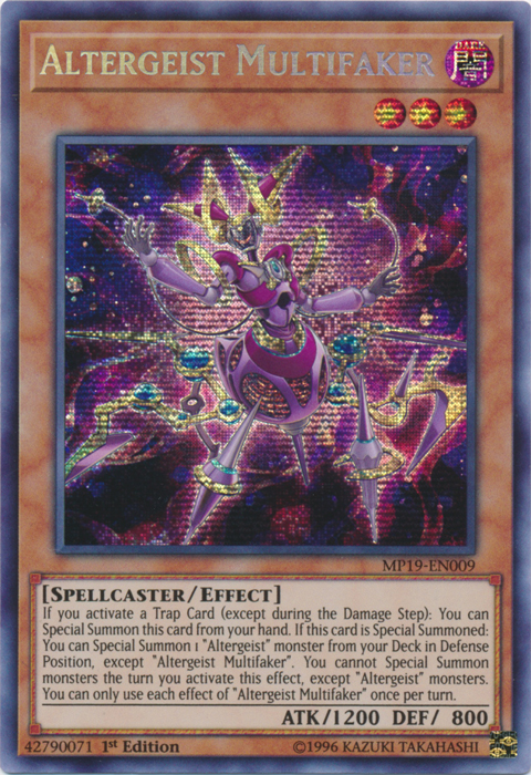 Altergeist Multifaker [MP19-EN009] Prismatic Secret Rare | Gear Gaming Bentonville