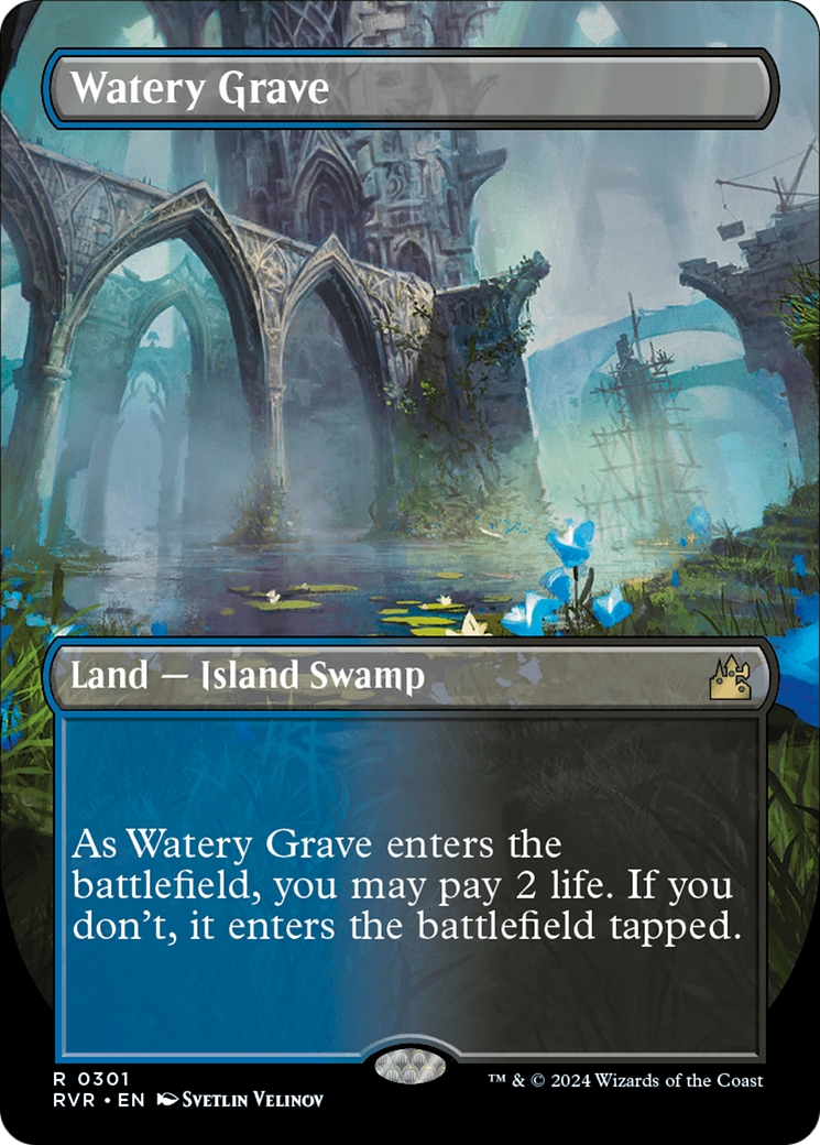 Watery Grave (Borderless) [Ravnica Remastered] | Gear Gaming Bentonville