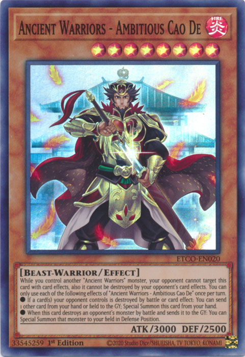 Ancient Warriors - Ambitious Cao De [ETCO-EN020] Super Rare | Gear Gaming Bentonville