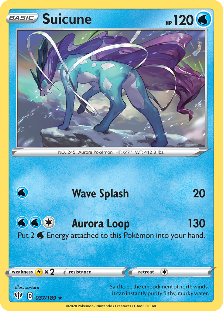 Suicune (037/189) [Sword & Shield: Darkness Ablaze] | Gear Gaming Bentonville