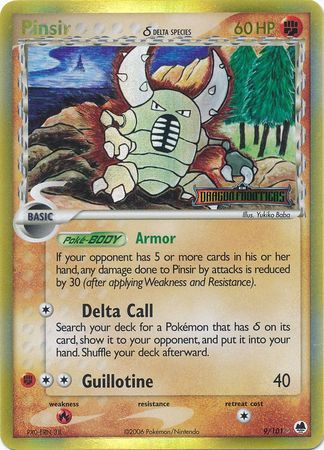 Pinsir (9/101) (Delta Species) (Stamped) [EX: Dragon Frontiers] | Gear Gaming Bentonville