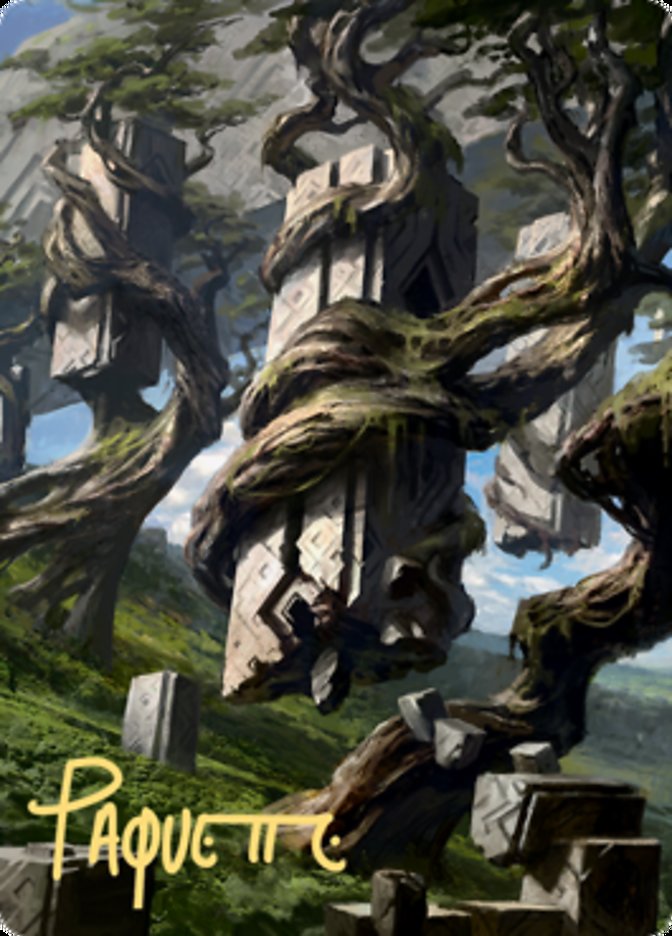 Forest 2 Art Card (Gold-Stamped Signature) [Zendikar Rising Art Series] | Gear Gaming Bentonville