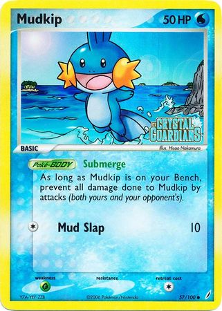 Mudkip (57/100) (Stamped) [EX: Crystal Guardians] | Gear Gaming Bentonville