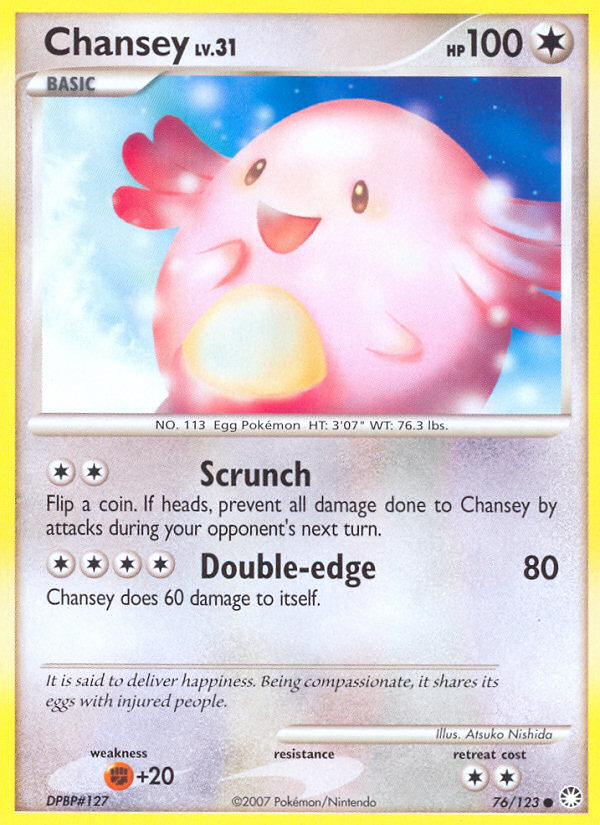 Chansey (76/123) [Diamond & Pearl: Mysterious Treasures] | Gear Gaming Bentonville