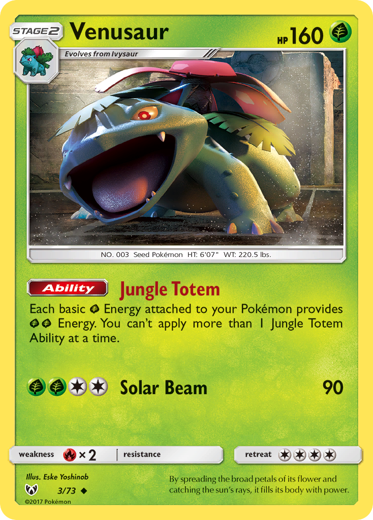 Venusaur (3/73) [Sun & Moon: Shining Legends] | Gear Gaming Bentonville