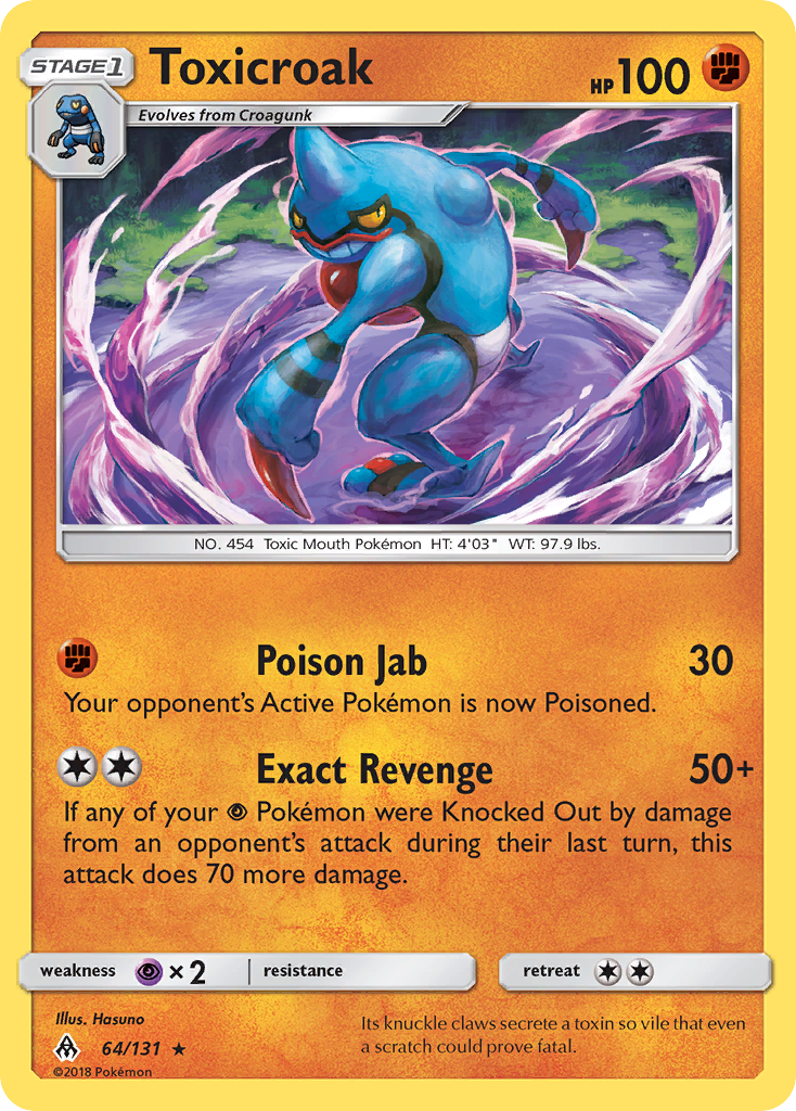 Toxicroak (64/131) [Sun & Moon: Forbidden Light] | Gear Gaming Bentonville