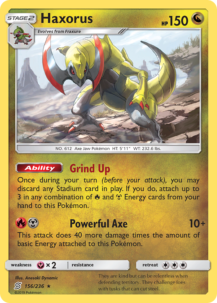 Haxorus (156/236) [Sun & Moon: Unified Minds] | Gear Gaming Bentonville