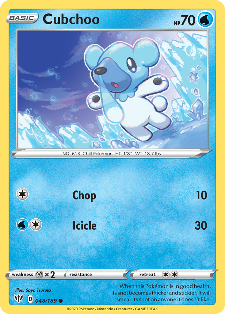 Cubchoo (048/189) [Sword & Shield: Darkness Ablaze] | Gear Gaming Bentonville