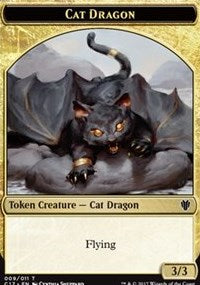 Cat Dragon (009) // Dragon (006) Double-sided Token [Commander 2017 Tokens] | Gear Gaming Bentonville