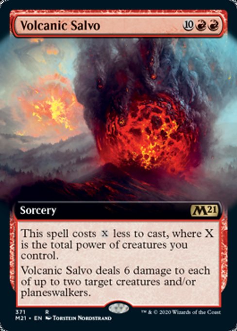 Volcanic Salvo (Extended Art) [Core Set 2021] | Gear Gaming Bentonville