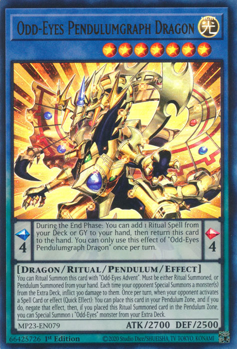 Odd-Eyes Pendulumgraph Dragon [MP23-EN079] Ultra Rare | Gear Gaming Bentonville