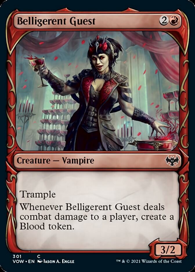 Belligerent Guest (Showcase Fang Frame) [Innistrad: Crimson Vow] | Gear Gaming Bentonville