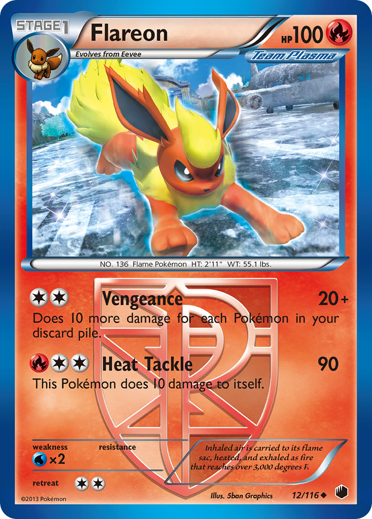 Flareon (12/116) [Black & White: Plasma Freeze] | Gear Gaming Bentonville