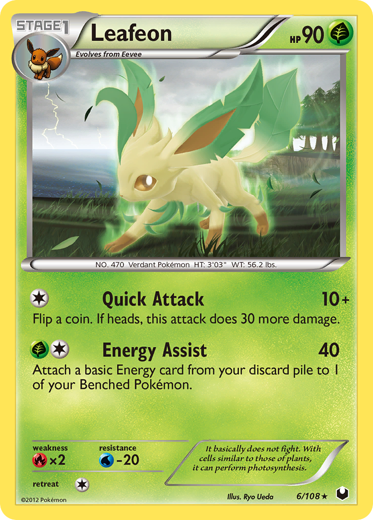 Leafeon (6/108) [Black & White: Dark Explorers] | Gear Gaming Bentonville