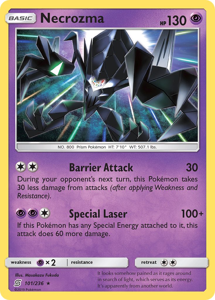 Necrozma (101/236) (Cracked Ice Holo) (Theme Deck Exclusive) [Sun & Moon: Unified Minds] | Gear Gaming Bentonville