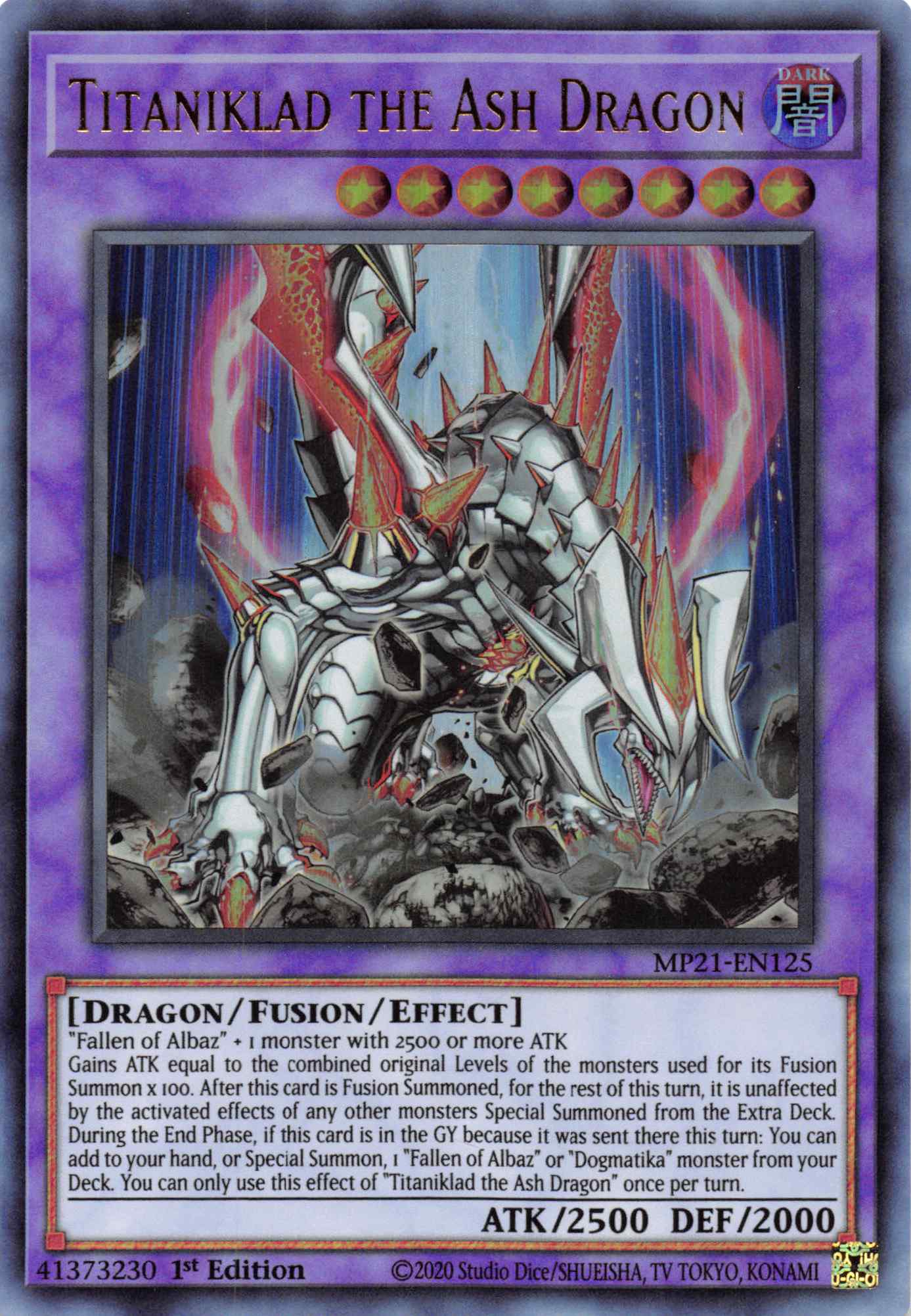 Titaniklad the Ash Dragon [MP21-EN125] Ultra Rare | Gear Gaming Bentonville