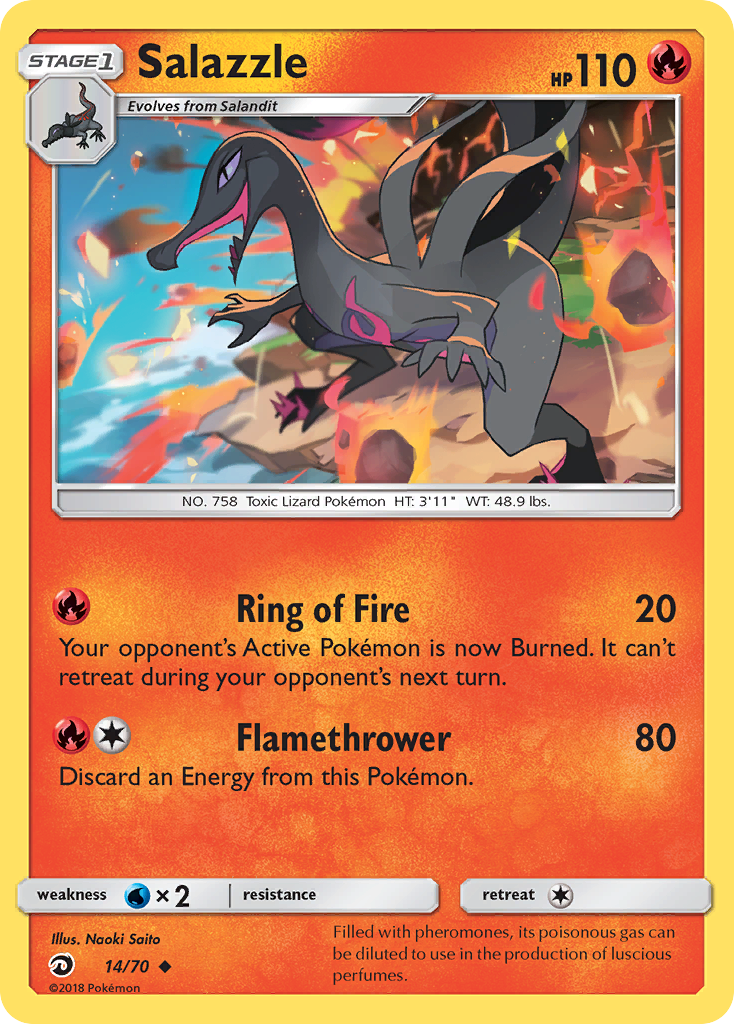 Salazzle (14/70) [Sun & Moon: Dragon Majesty] | Gear Gaming Bentonville