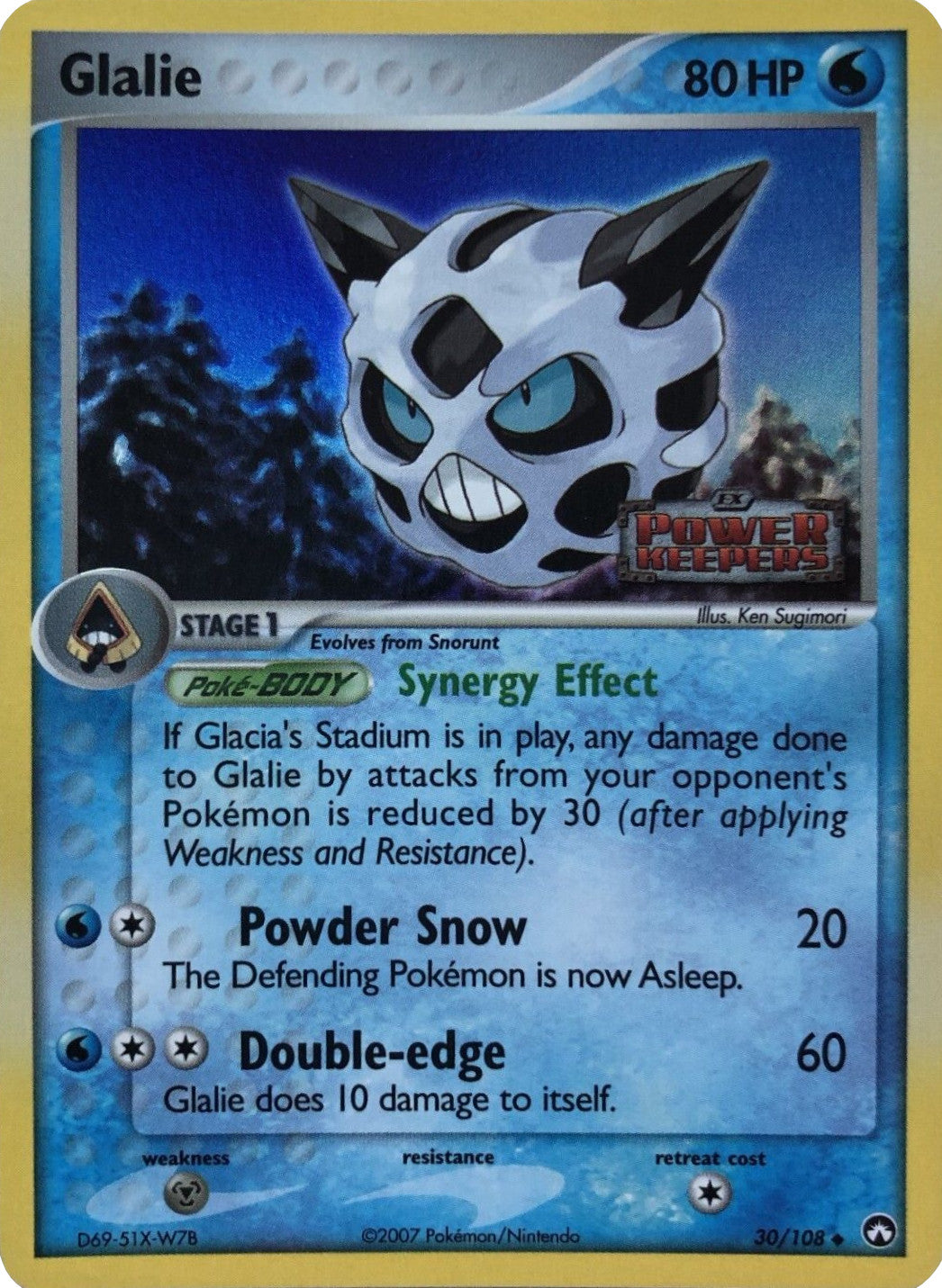 Glalie (30/108) (Stamped) [EX: Power Keepers] | Gear Gaming Bentonville