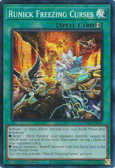 Runick Freezing Curses [TAMA-EN033] Super Rare | Gear Gaming Bentonville
