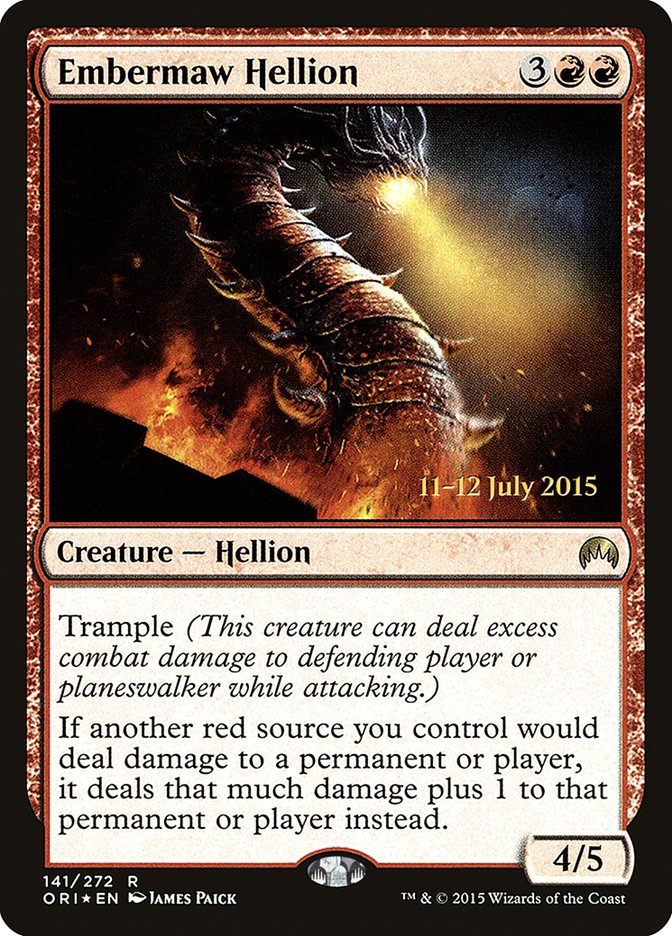 Embermaw Hellion [Magic Origins Prerelease Promos] | Gear Gaming Bentonville