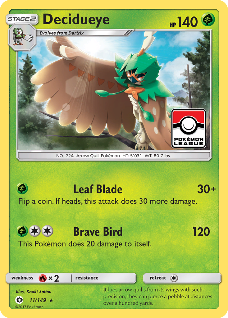 Decidueye (11/149) [Sun & Moon: Base Set] | Gear Gaming Bentonville