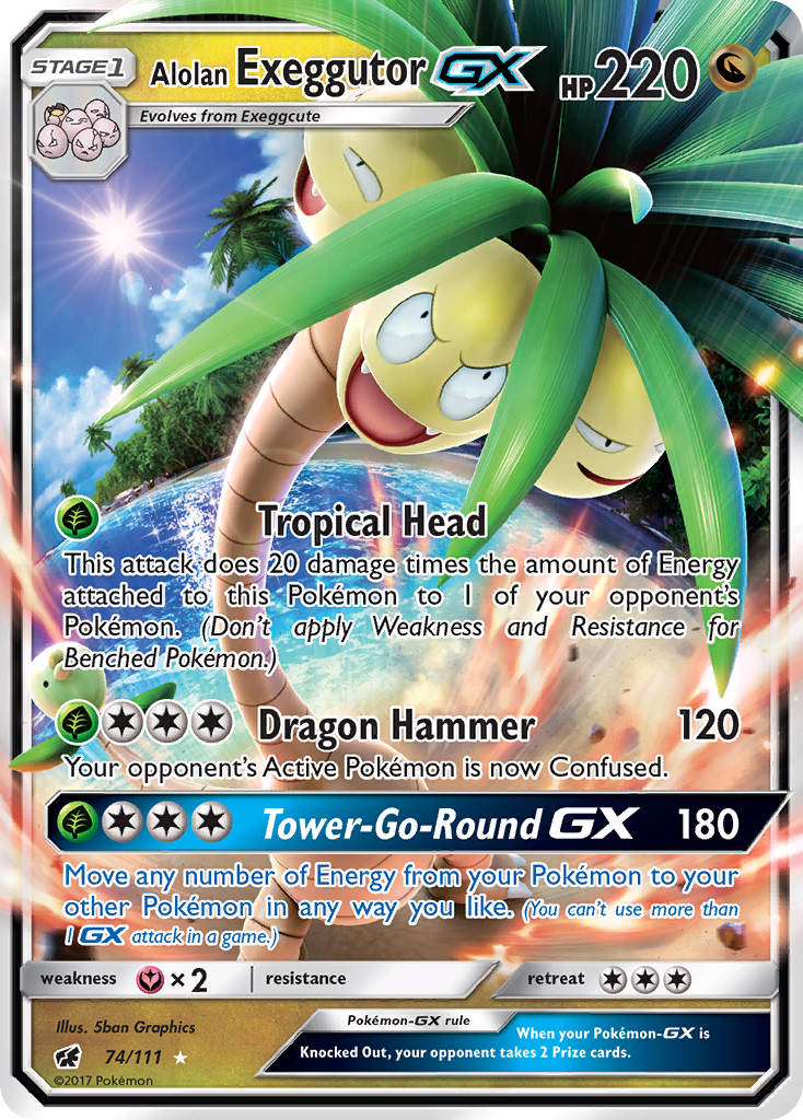 Alolan Exeggutor GX (74/111) [Sun & Moon: Crimson Invasion] | Gear Gaming Bentonville